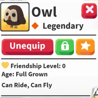 Owl fly ride adopt me