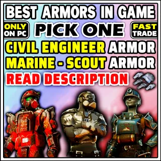 BEST ARMORS IN GAME - CIVIL ENGINEER ARMOR - MARINE ARMOR - SCOUT ARMORS 