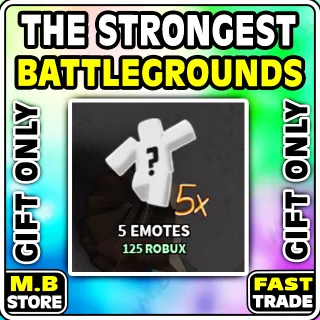 the strongest battlegrounds 5X EMOTES