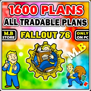 FALLOUT 76 ALL 1600 PLANS