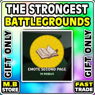 The Strongest Battlegrounds - Emote Second Page