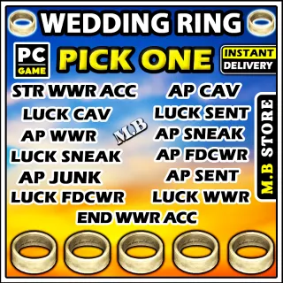 WEDDING RING PICK ONE 