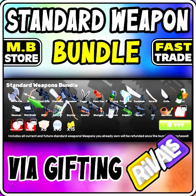 Gear Rivals Game RIVALS STANDARD WEAPONS BUNDLE - Game Item - Gameflip