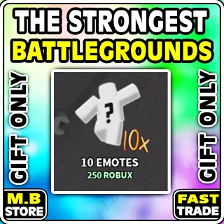 the strongest battlegrounds 10X EMOTES