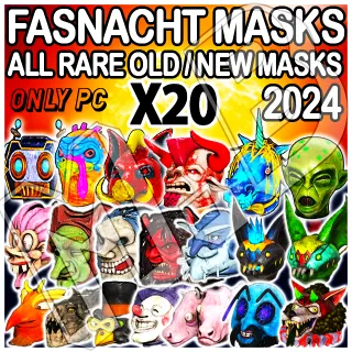 FASNACHT MASKS ALL OLD / NEW X20