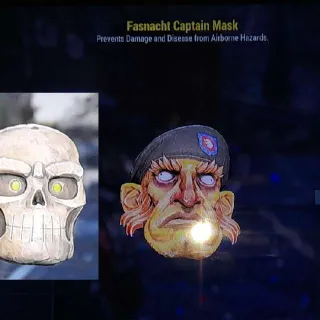 New  Non Glow Bone Skull Mask And Caption Mask