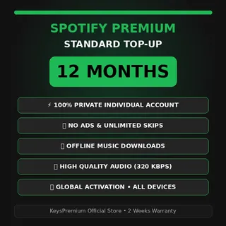 Spotify Premium Standard 12 Months Top-Up Global (All Accounts)