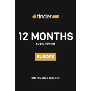 TINDER GOLD 12 MONTHS EUROPE KEY