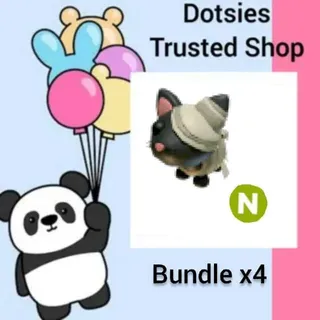 Bundle | X4 N Halloween Black  Mummy Cat