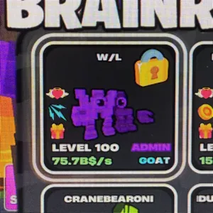 LVL 100 ADMIN WL 75.7B
