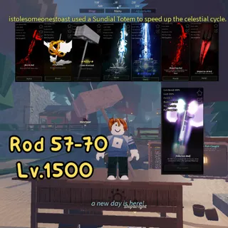  Accounts Fisch 1500 Rod 57 - 70 + Fabulous Rod