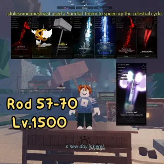  Accounts Fisch 1500 Rod 57 - 70 + Fabulous Rod