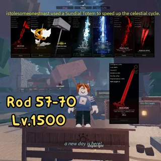  Accounts Fisch 1500 Rod 57 - 70 + Nates Blade