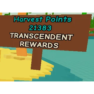 20k + harvest points (TRANSCENDENT REWARDS)