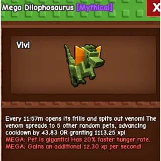 1x Mega Dilophosaurus
