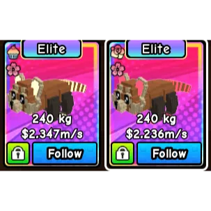 2x pets elite + 2m/s Build a zoo