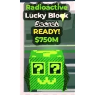 1x secret lucky block radioactive (stock burning)