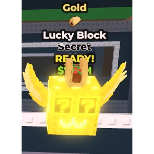 1x lucky block secrect gold