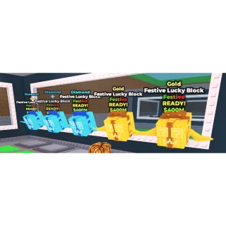 5x festive lucky block