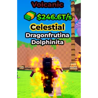 Kick A Lucky Block Volcanic Dragonfrutina Dolphinita Celestial | 246.6T/s