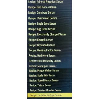 All Serum Recipes Set