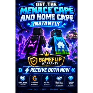 Minecraft Menace Cape/Home Cape Receive both