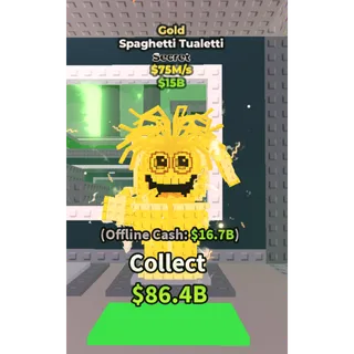 ✅ instant delivery 🚽🏅 Gold Spaghetti Tualetti $75M/S