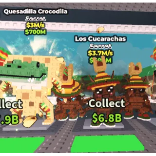 🔥【BUNDLE】🏅 Quesadilla Crocodila 3M/S ➕ 👻  Los Cucarachas 3.7M/S, For Take the Taco Base ✅Instant Delivery