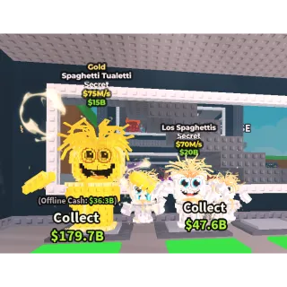 🔥【 BUNDLES 】🍝 Los Spaghettis $70M/S ➕ 🚽 Gold Spaghetti Tualetti $75M/S ✅ instant delivery 