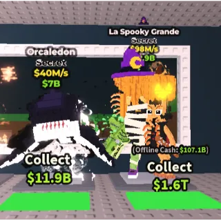 🔥【BUNDLE】: 🦈 Orcaledon 40M/S ➕ 👾 La Spooky Grande 100M/S 🪄🧙 1 Magic Mutation ✅ instant delivery