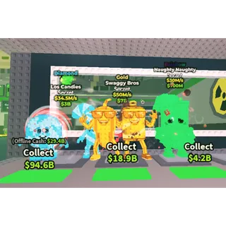 🔥【BUNDLE】 ❤️🏅 Gold Swaggy bros 50M/S ➕🍭💎 Diamond Los Candies 34.5M/S ➕🧑‍🎄 RainBow NAUGHTY NAUGHTY $3M/S  