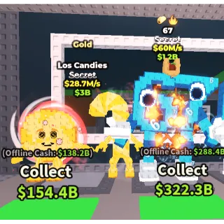 🔥【BUNDLE】: 🍭🎗️ Gold Los Candies 23M/S➕ 💎 67 60M/S 🔥🌮 2 Mutations ✅ instant delivery