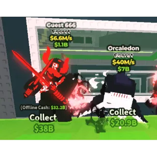 🔥【BUNDLES】✮ 2 Items :  🩸 Guest 666 6.6M/S  ➕  ⛵🦭 orcaledon $40M/S ✅ instant delivery