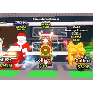 🔥【BUNDLE】: 🎄 Donkeyturbo Express 7.5M/S ➕🎁 Gold  Noo My Present 7.5M/S➕ 👾 Yeti claus 257K/S ✅ instant delivery