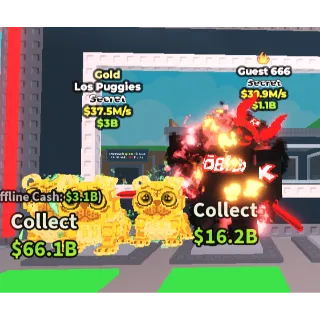 🔥【BUNDLE】🩸 Guest 666 6.6M/S  40M/s ➕🐶🏅  Gold Los Puggies 37.7M/S ✅ instant delivery