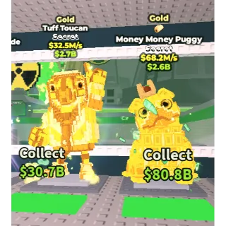 🔥【BUNDLE】💸Gold Money Money Puggy 68.2M/S ➕🔥 Gold Tuff Toucan 32.5M/S ✅ instant delivery