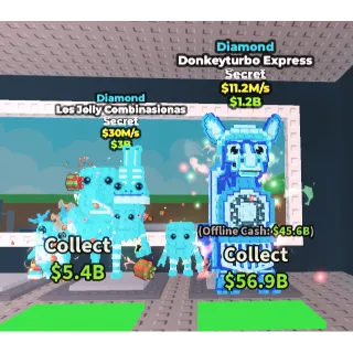 🔥【BUNDLE】🎅🏻❄️ Diamond Los Jolly Combinasionas 30M/S ➕🎅🏻💎 Diamond Donkeyturbo Express 11.2M/S   ✅ instant delivery