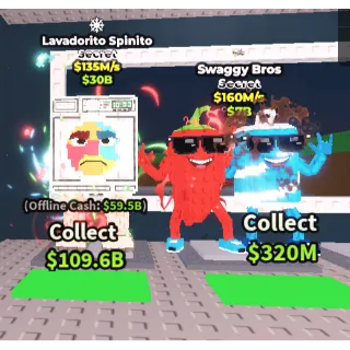 🔥【BUNDLE】🥤❤️ Swaggy bros 40M/S ➕🤖  Lavadorito Spinito 45M/S ✅ instant delivery