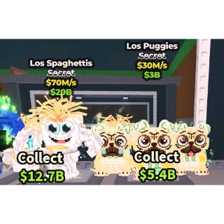 ✅ instant delivery 🍝 Los Spaghettis 70M/S ✮ 20B ➕ 🦮 Los Puggies 30M/S ✮ 3B