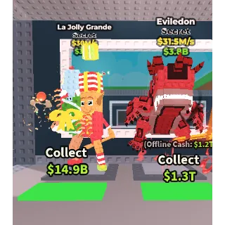 🔥【BUNDLE】🐦‍🔥 Eviledon $31.5M/S ➕💖 La Jolly Grande $30M/S ✅Instant delivery