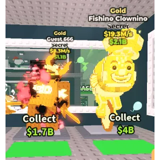 🔥【BUNDLE】: 👹🩸 Gold Guest 666 8.3M/S ➕ 🎗️ Gold Fishino Clownino 19.3M/S ✅ instant delivery