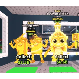 🔥【BUNDLE】 ❤️🏅 Gold Swaggy bros 50M/S ➕ 🏅🎅 Gold La Ginger Sekolah 93.7M/S ✅ instant delivery