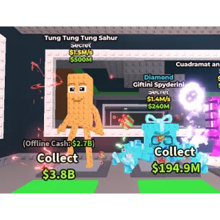 ✅ instant delivery 🩵 Diamond Giftini Spyderini $1.4M/S ➕  🤠 Tung Tung Tung Sahur $1.5M/S