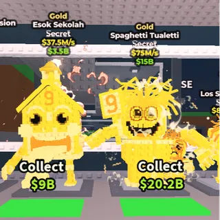 🔥【BUNDLE】: 🎗️🏠 Gold Esok Sekolah $37.5M/S ➕🍝💛 Gold Spaghetti Tualetti $75M/S ✅ instant delivery