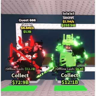 🔥【BUNDLE】✮ 👹🩸 Guest 666 8.3M/S ✮ $1,1B + 💸 1x1x1x1 1.1M/S ✮ $255.5M ✅ instant delivery