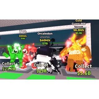 🔥【BUNDLE】 👹💫 Gold Guest 666 8.3M/S ✮ $1,1B + ⛵🦭 orcaledon $40M/S ✮ $7B +✮ W or L $30M/S ✮ $3B ✅ instant delivery