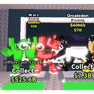 🔥【BUNDLE】: 🦈 Orcaledon 40M/S ➕ 🛡️ W or L 30M/S ✅ instant delivery