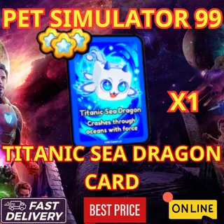 TITANIC SEA DRAGON CARD X9