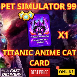 TITANIC ANIME CAT CARD X1