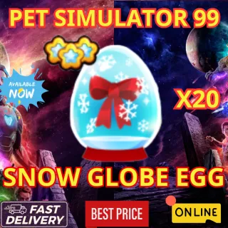 SNOW GLOBE EGG x20